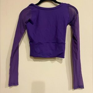 Purple crop top Mesh